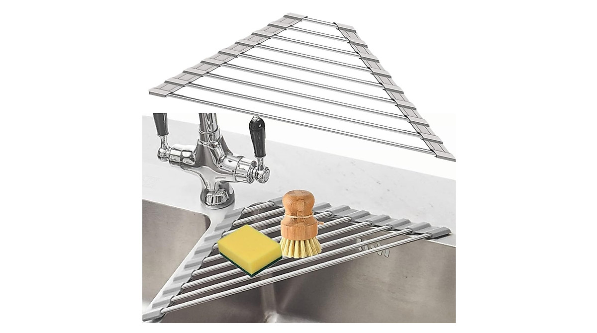Fafcitvz Triangle Dish Drying Rack for Kitchen & RV | Space Saver