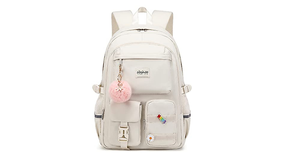Stylish abshoo Big Student Laptop Backpack in Beige