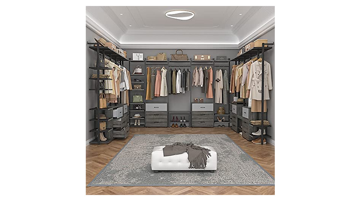 Aheaplus Heavy Duty Closet Organizer & Rack