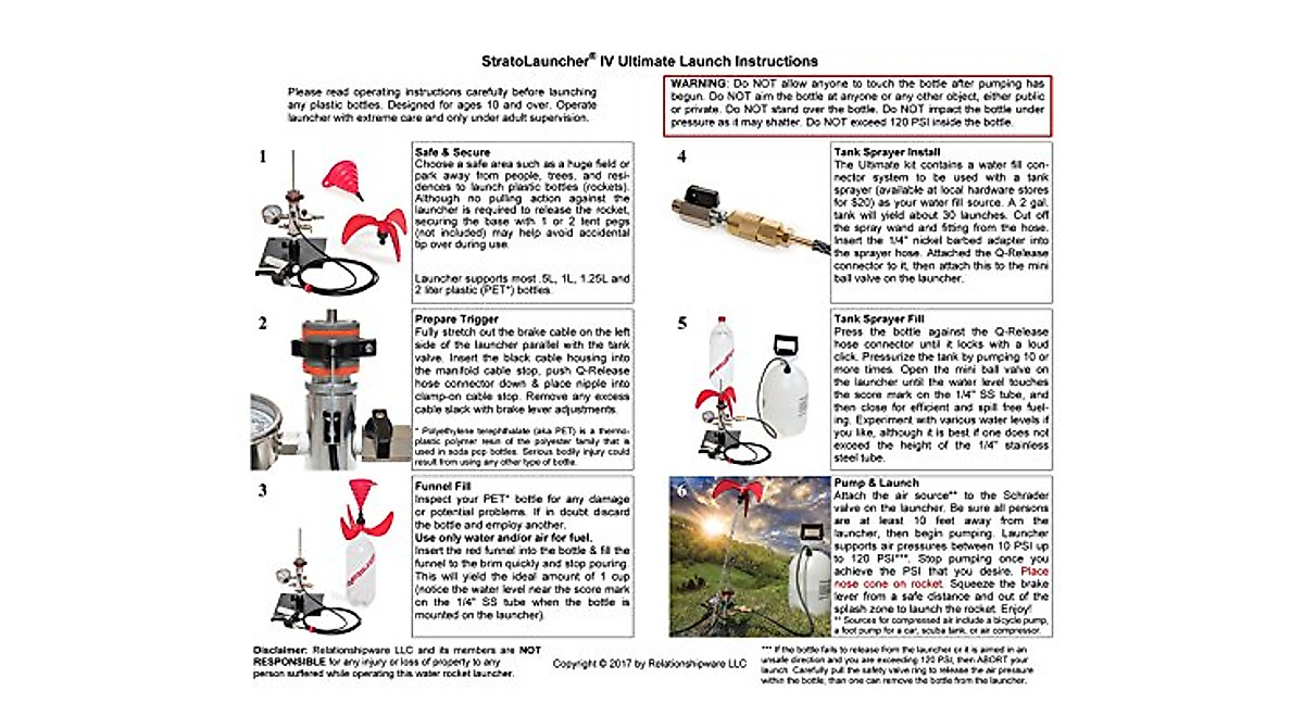 Water Rocket Launcher - Ultimate STEM Kit for Educational & Hobby Use