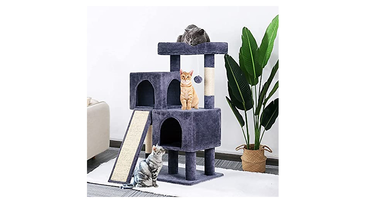BestPet 36" Cat Tree for Indoor Cats - Multi-Level Comfort