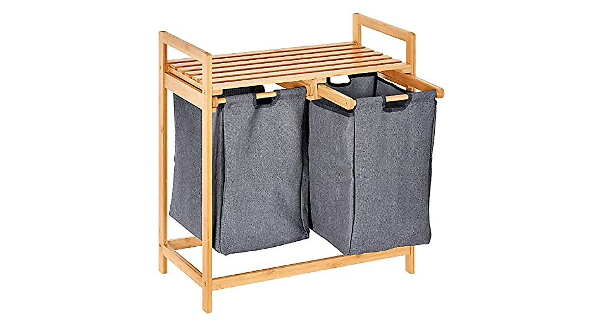 ToiletTree Bamboo Hamper & 5-Tier Shelf Bundle | Eco-Friendly Organizers