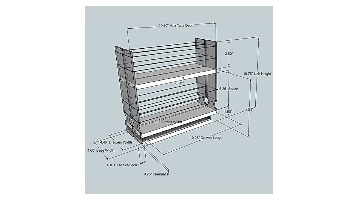 Vertical Spice Rack Organizer - 30 Jars, Easy Slide & Compact Fit