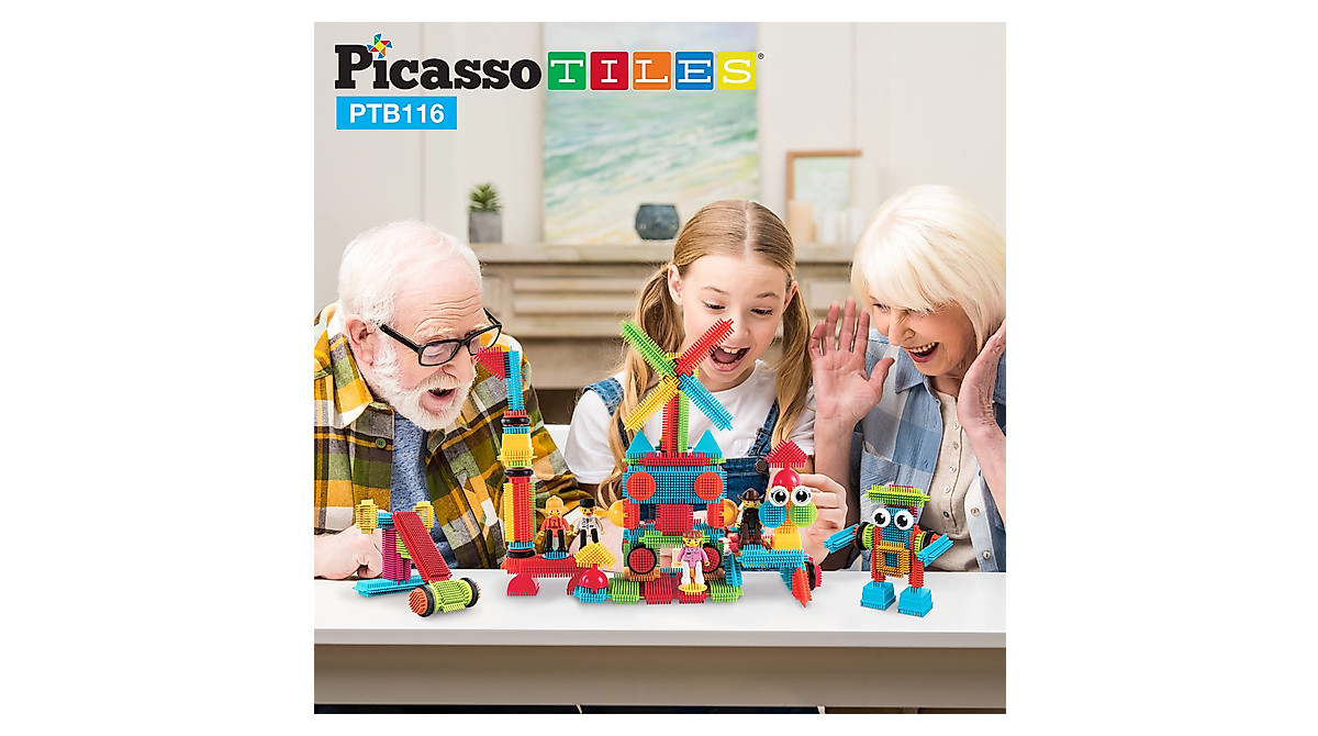 Picasso Toys 116pc Hedgehog Building Blocks Set
