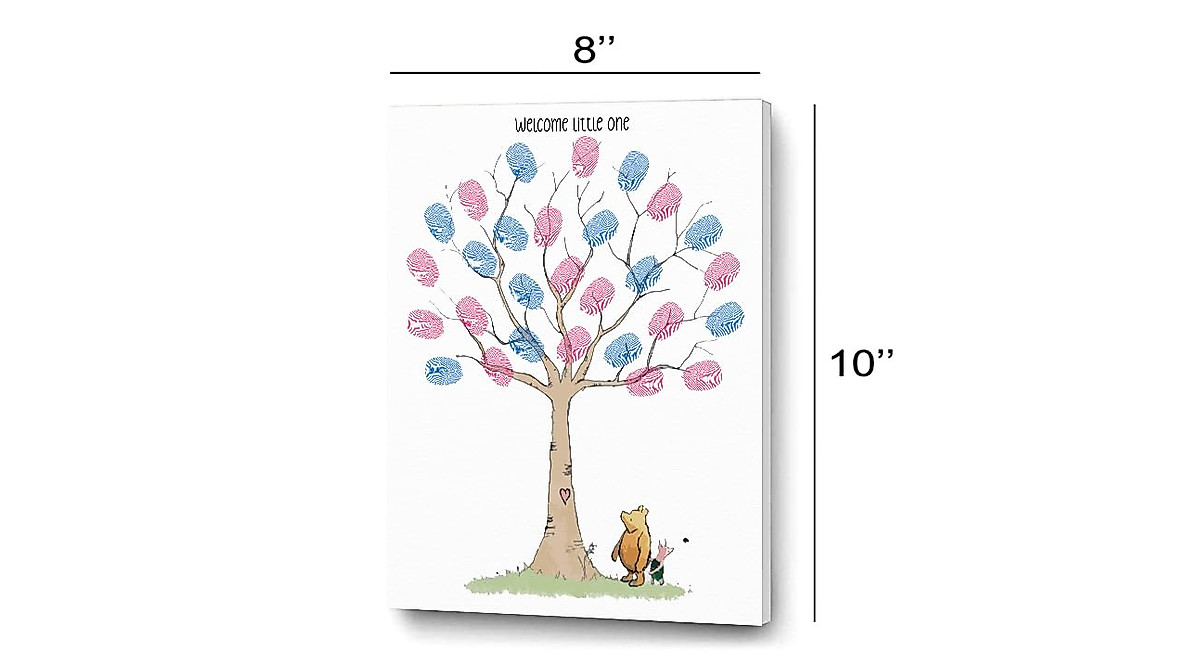 Gender Reveal Fingerprint Tree for Baby Shower | Keepsake Guestbook