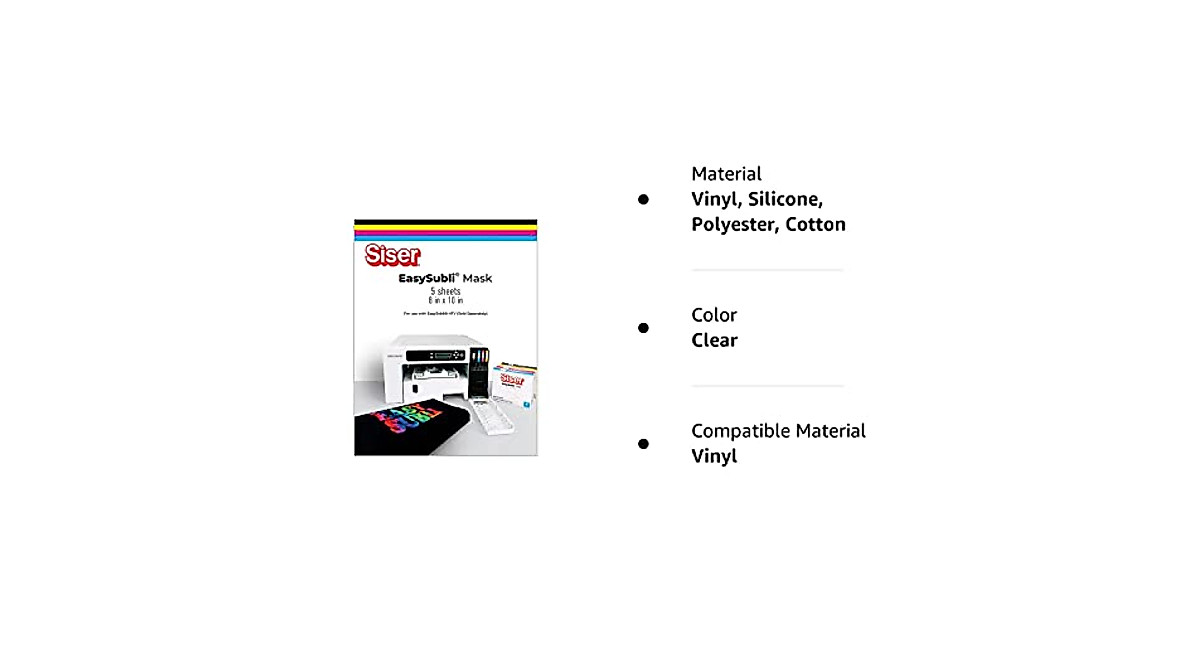 SISER EasySubli Mask Transfer Tape 8x10 - 5 Pack | Perfect for HTV