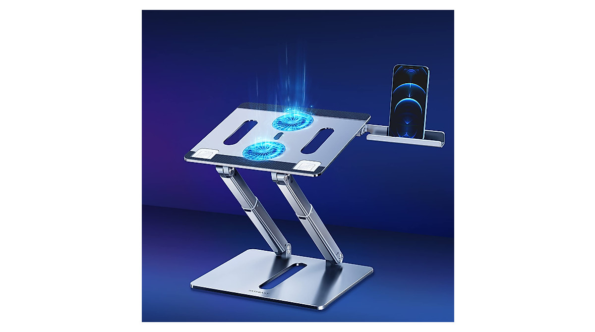 Bifine Adjustable Laptop Stand with Cooling Fans for Ergonomic Comfort