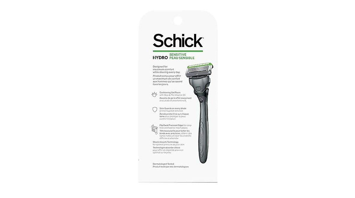 Schick Hydro 5 Sensitive Razor: Shock Absorb Tech for Men