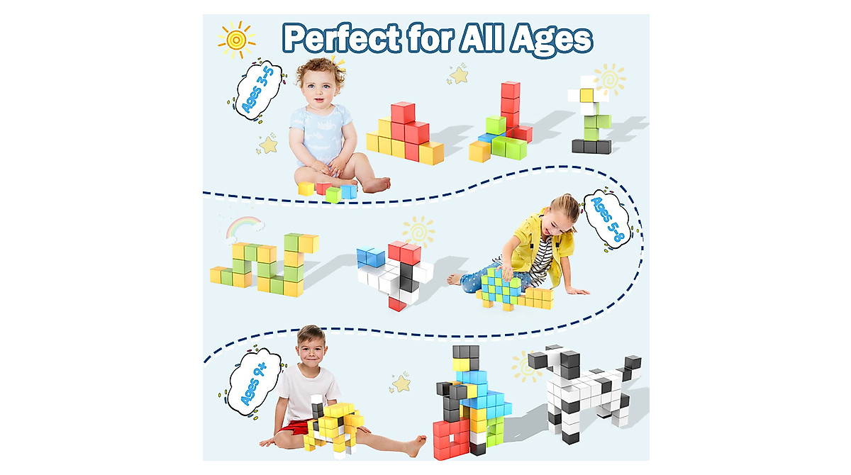 Large Magnetic Blocks for STEM Learning - 30PCS Kit