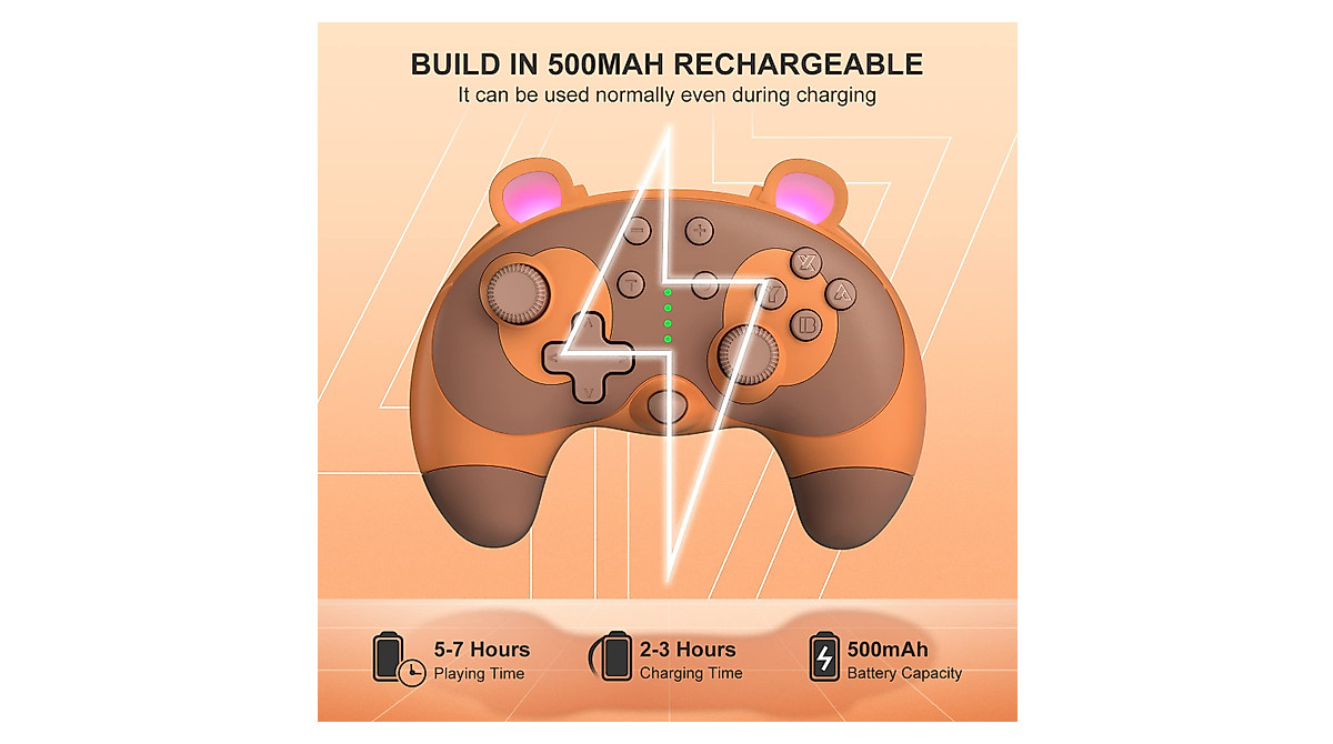 PowerLead Cute Raccoon Controller for Switch & PC