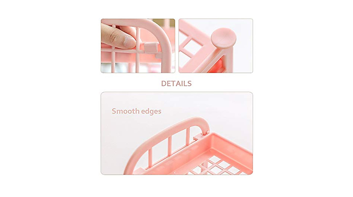 UnnFiko 2-Layers Shelf Organizer in Pink – Adjustable Storage Solution