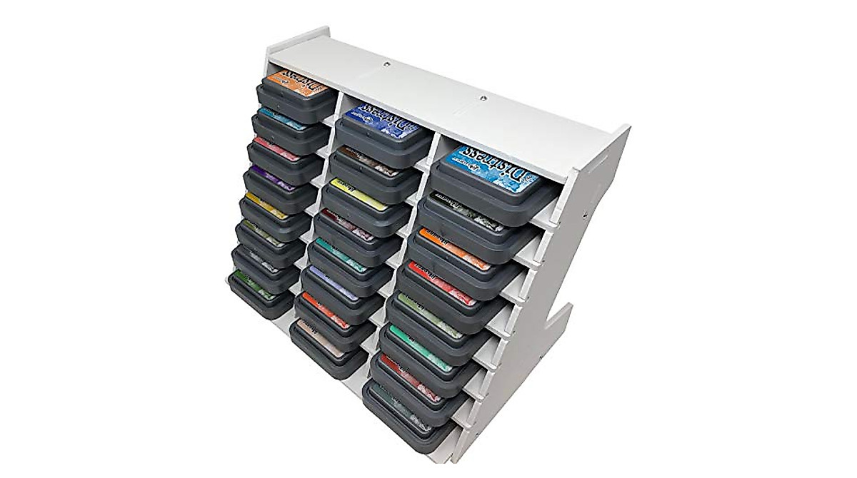 Pixiss Ink Pad Storage Organizer for 24 Ink Pads | Craft Storage Solution