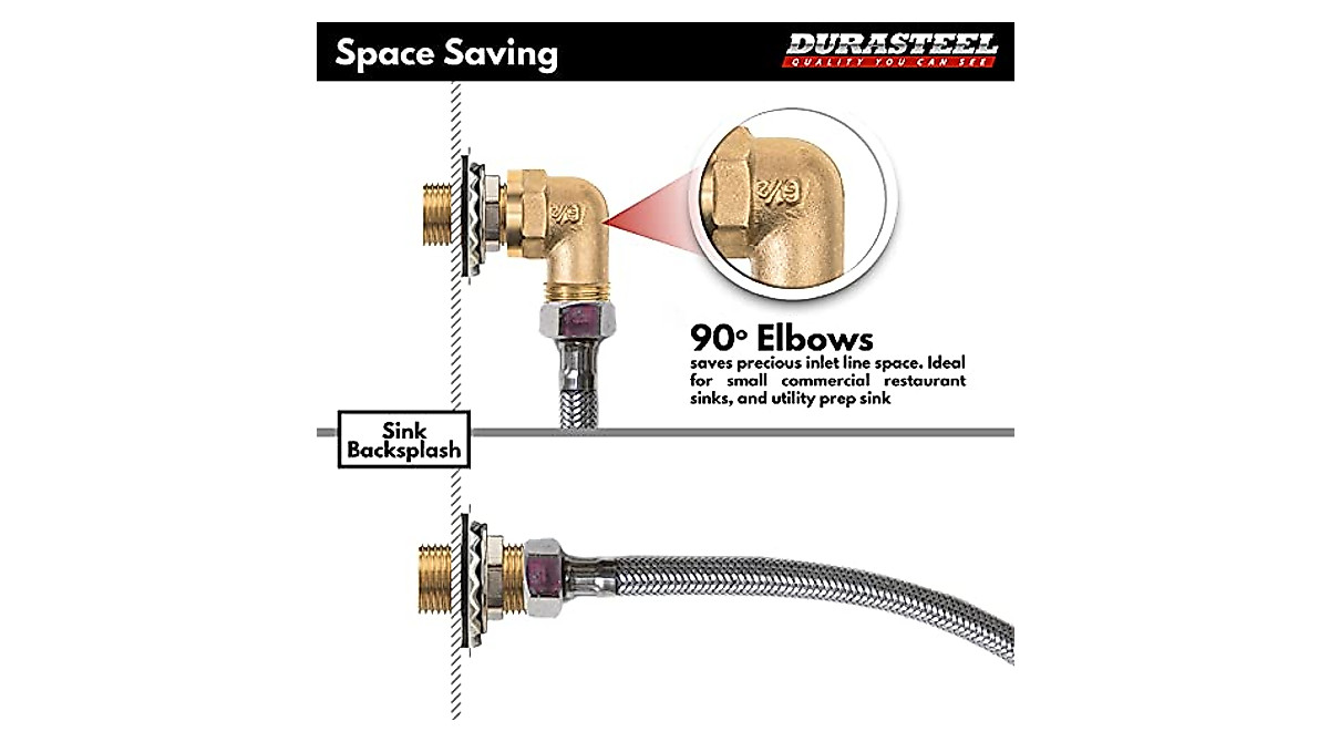 DuraSteel Wall Mount Faucet Kit - Easy Installation