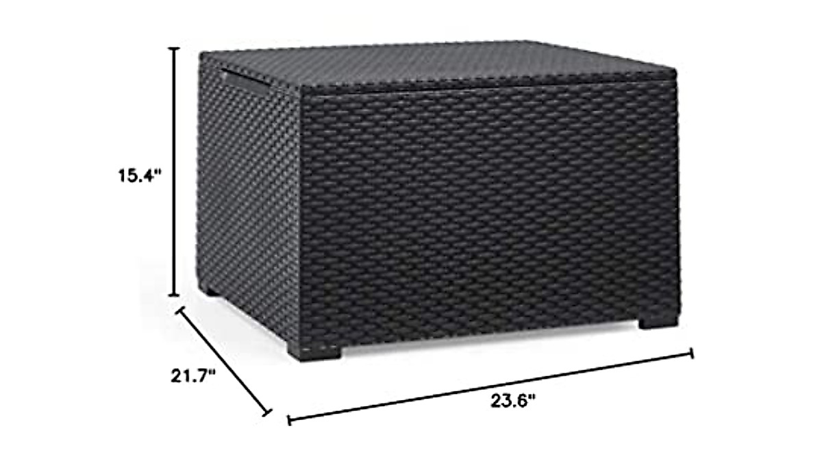 Keter Emma Corfu Coffee Storage Table - Stylish Outdoor Resin Furniture