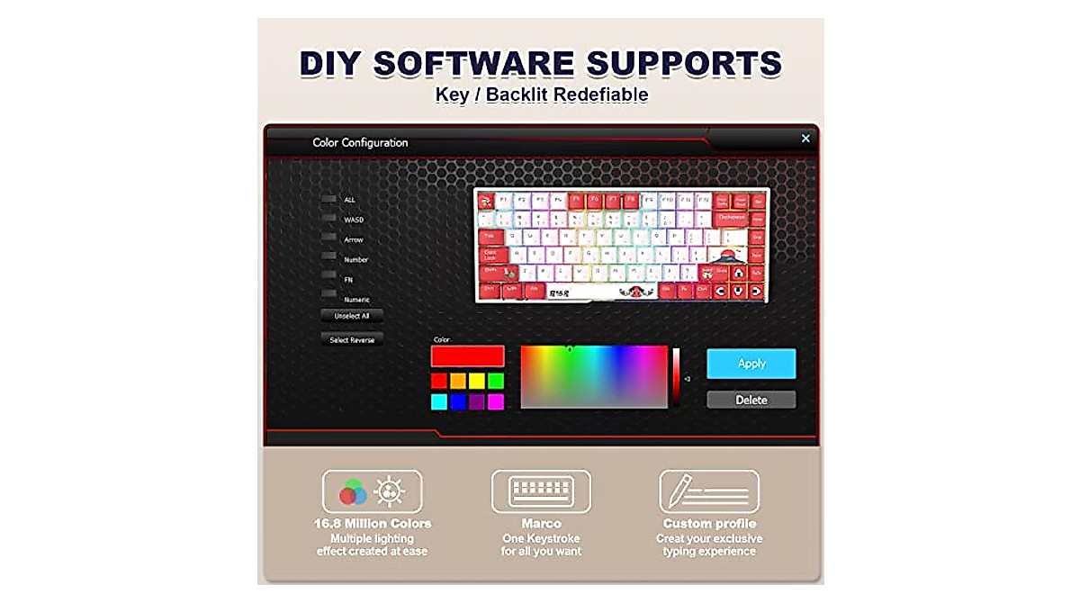 COSTOM XVX M84 Wireless TKL Mechanical Keyboard