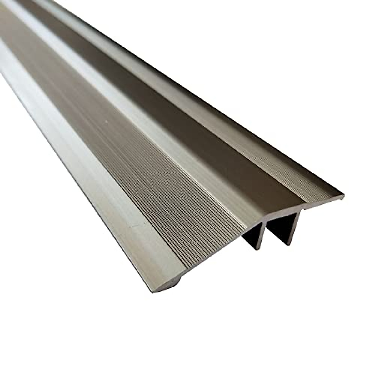 SUBECO Gray Carpet Tile Threshold Border - Durable Floor Transition Strip