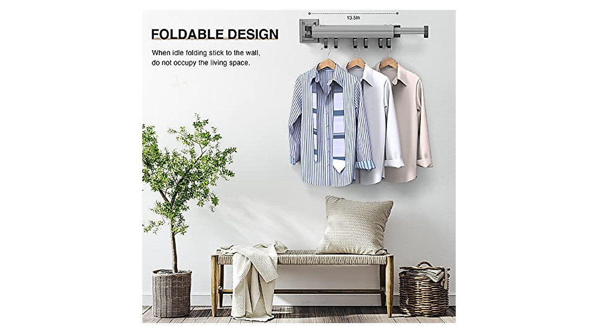 EXQ Home Wall Mount Drying Rack for Space Saving