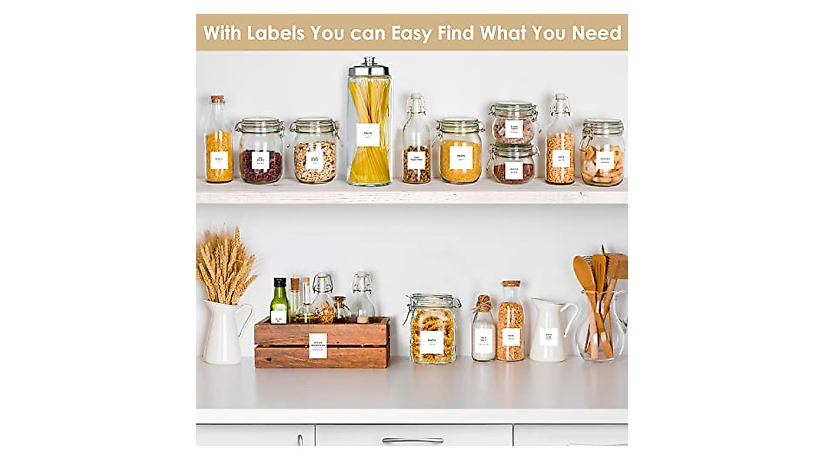 434 Minimalist Waterproof Kitchen Pantry Labels & DIY