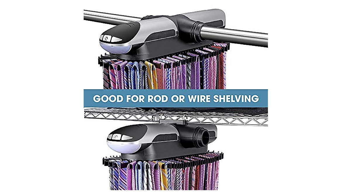Aniva Motorized Tie Rack - Organize 72 Ties Effortlessly