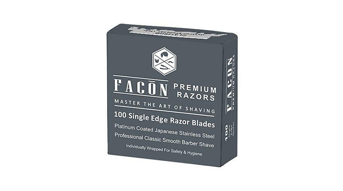 Facón Platinum Japanese Razor Blades for Barbers - 200+ Shaves