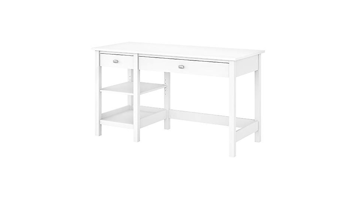Bush Furniture Broadview Computer Desk - Pure White Finish
