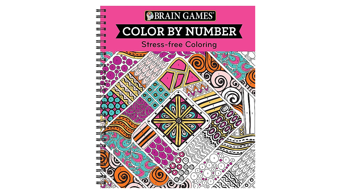 Brain Games Color by Number: Stress-Free Coloring for Relaxation
