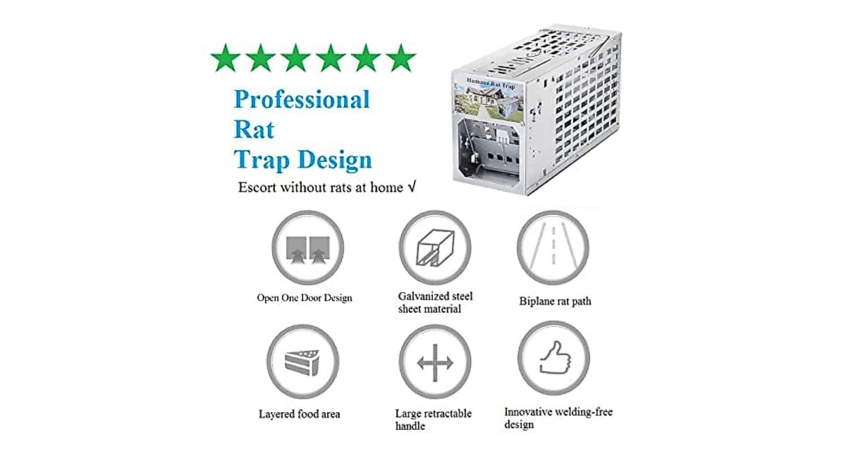 Joozer Humane Rat Trap - Effective Indoor & Outdoor Solution