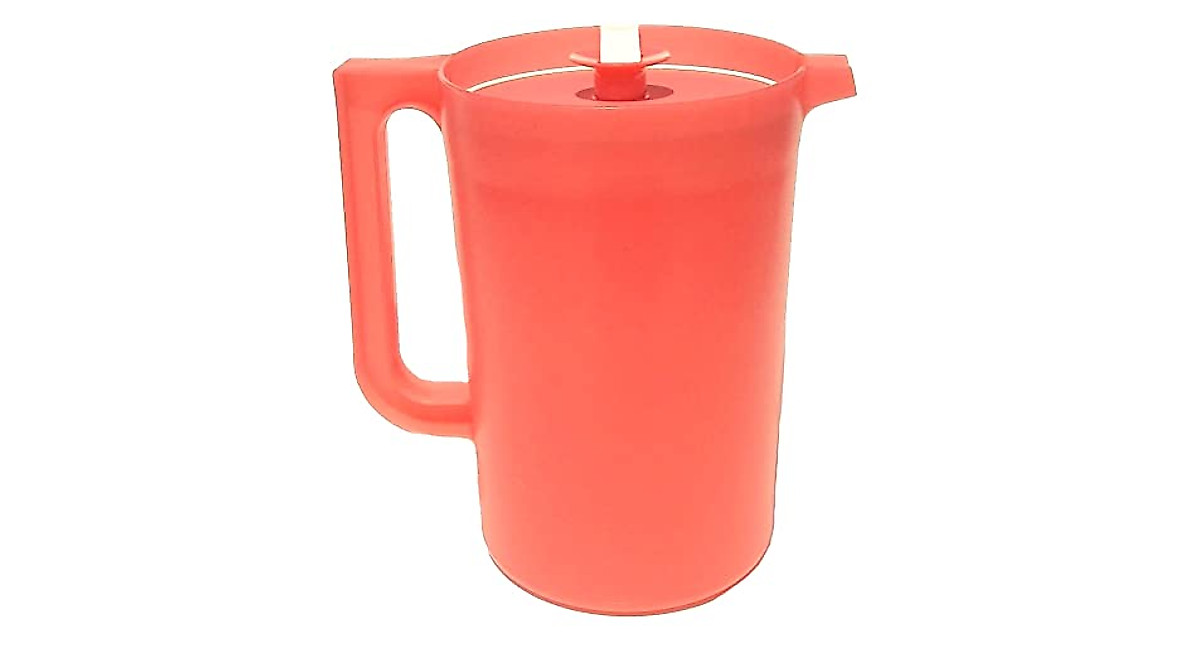 Tupperware Push Button Pitcher - Guava Watermelon Color