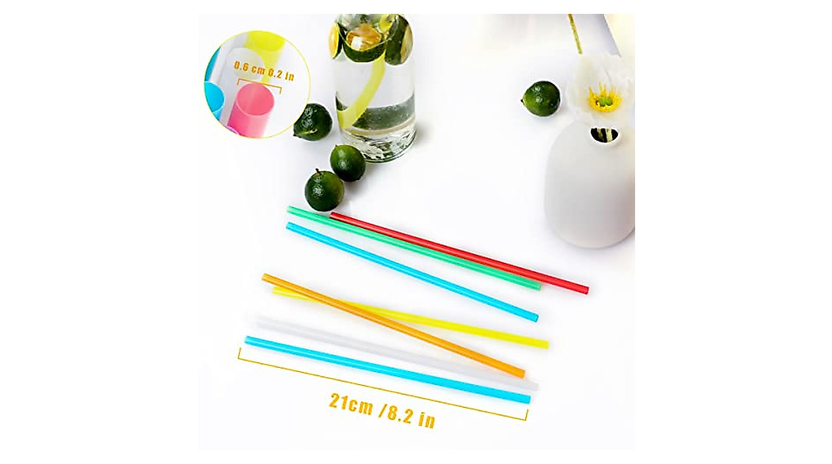 Colorful Disposable Drinking Plastic Straws - 500 Pack | Vibrant & Safe