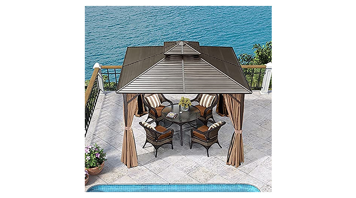 Stylish SUN RDPP Outdoor Hardtop Gazebo for Any Patio
