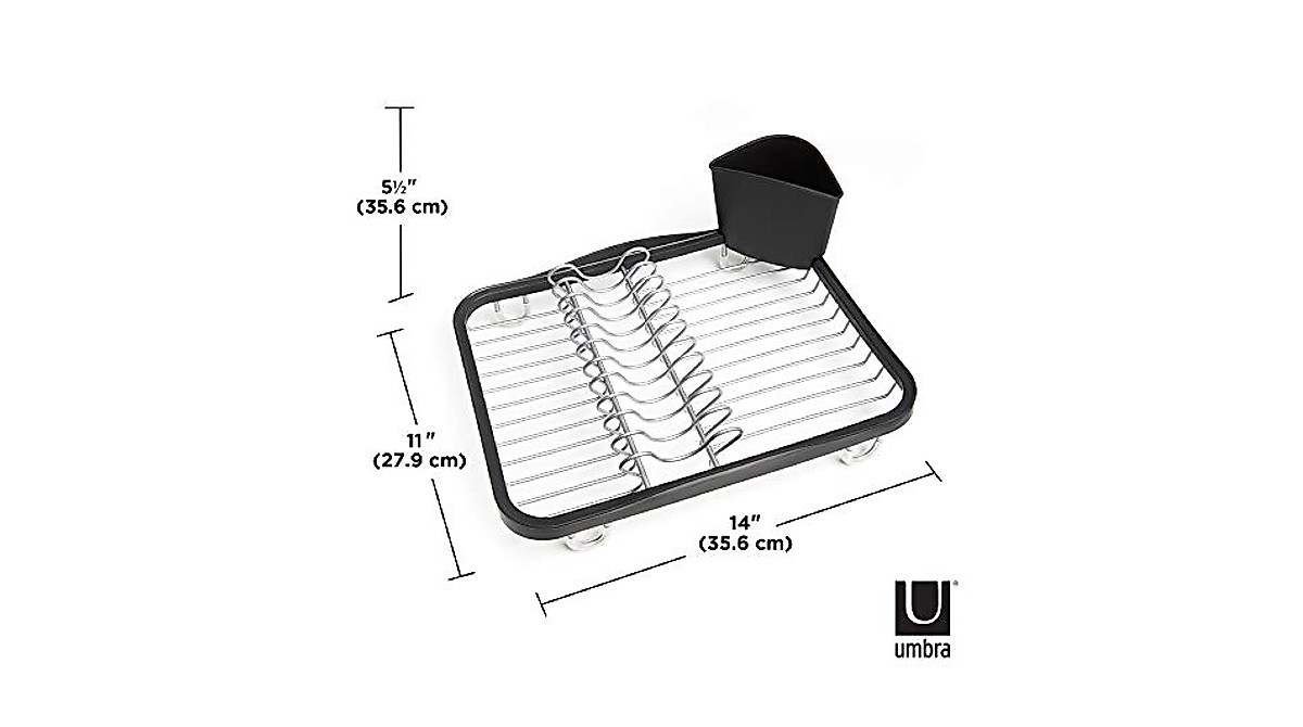 Umbra Sinkin Dish Drying Rack – Space-Saving Modern Kitchen Organizer