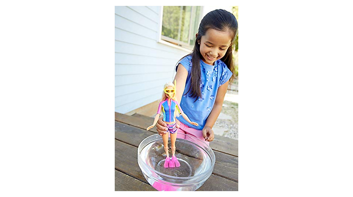 Barbie Color-Change Doll with Dolphin & Puppy Toy