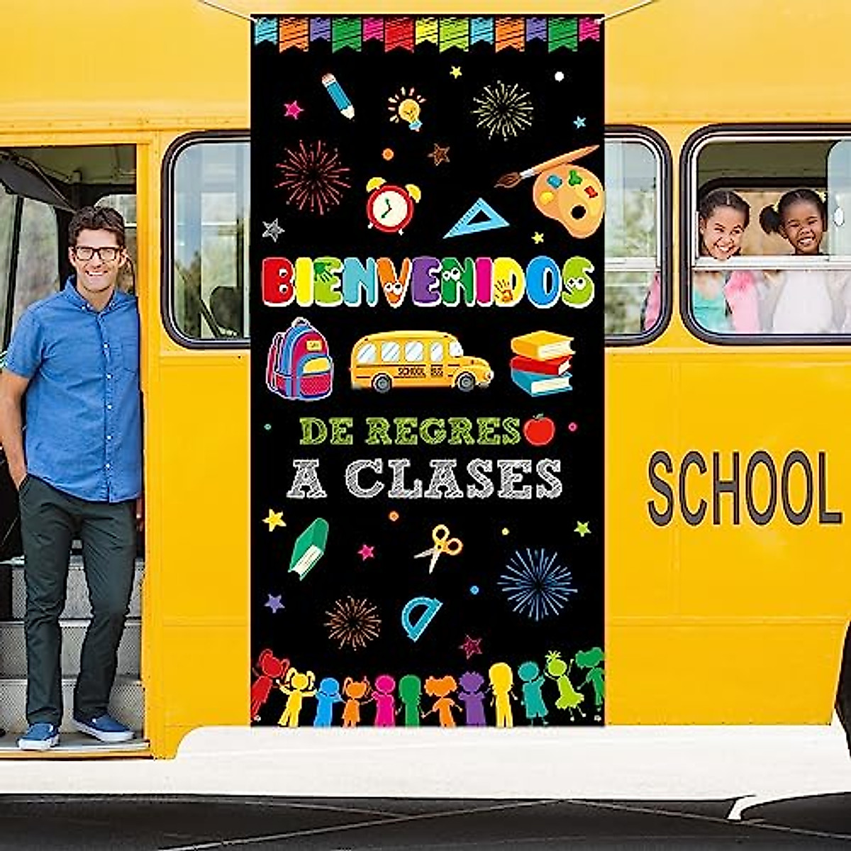 Back to School Door Cover - Welcome Banner for Classroom Decor