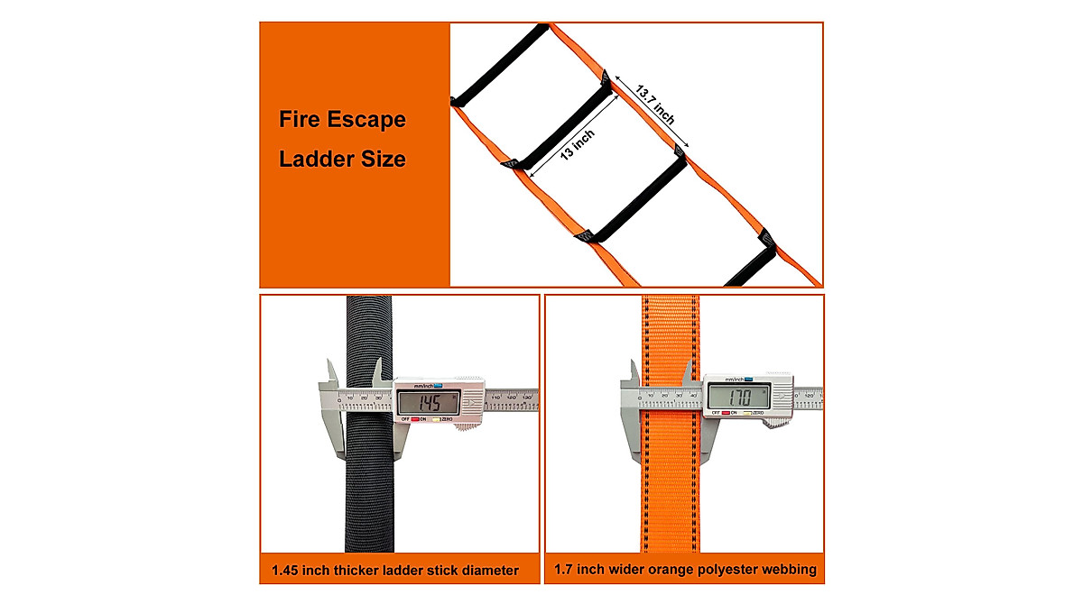 Fire Escape Ladder - 26.2 Ft Emergency Safety Solution