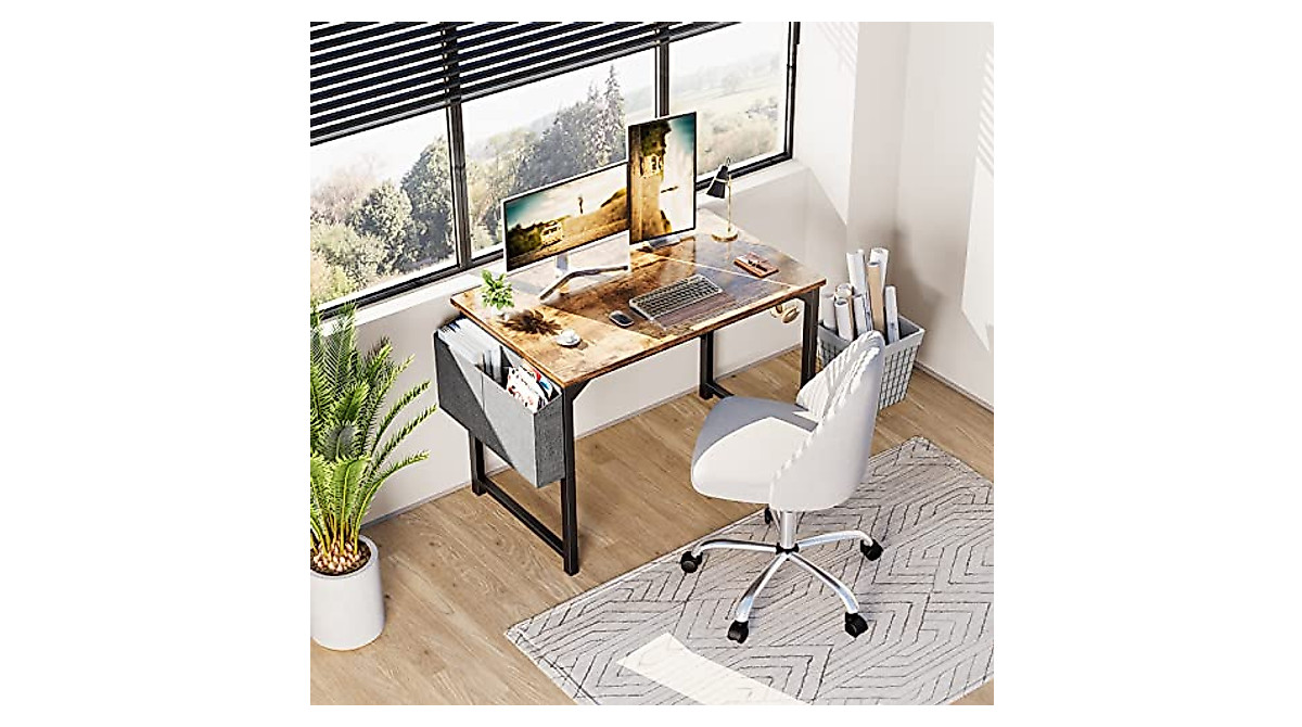 40 Inch Rustic Brown Computer Desk for Home Office
