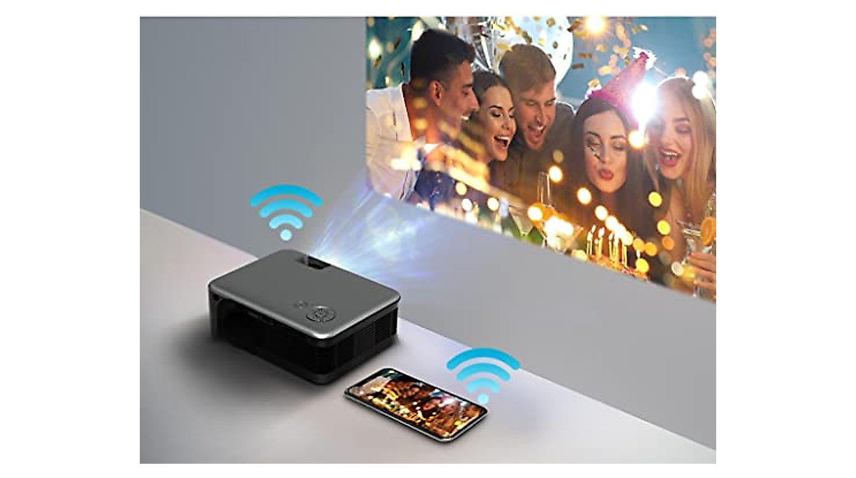 NarcNton Portable 4K WiFi LED Projector for Home & Outdoor Cinema