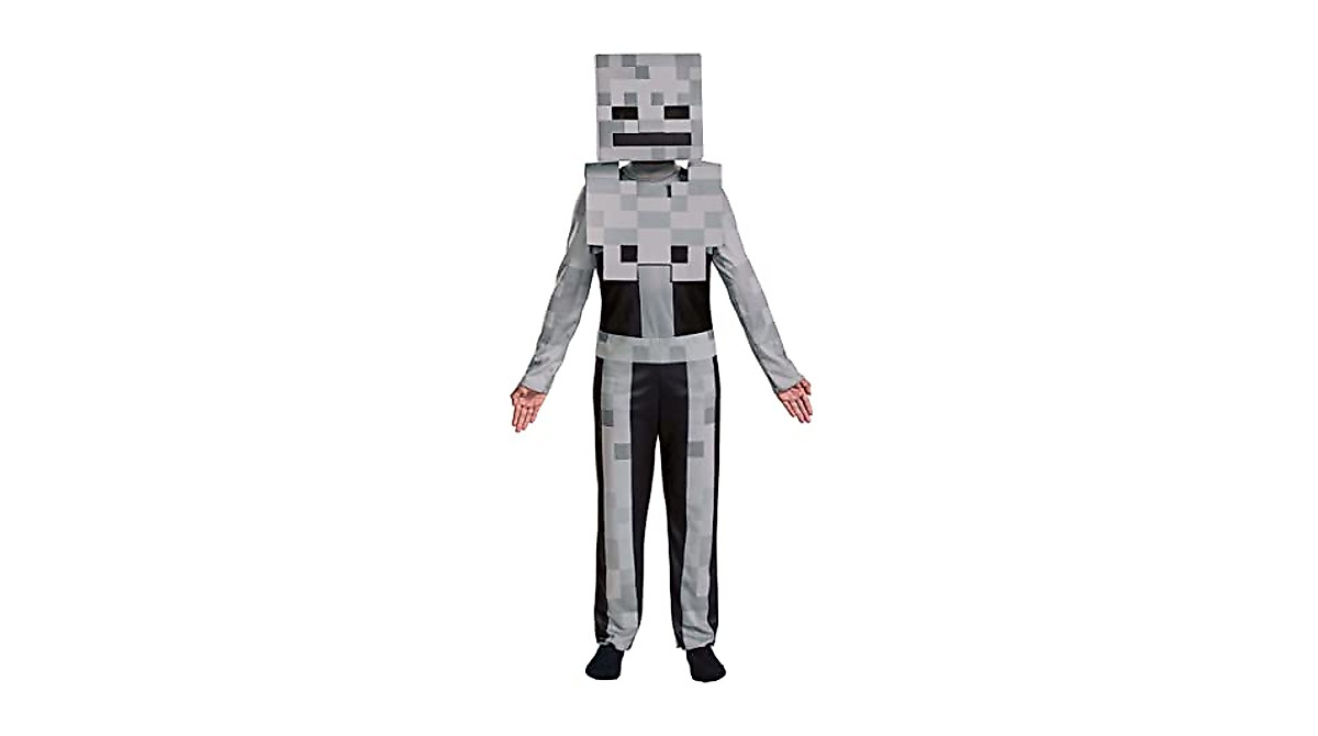 Minecraft Skeleton Costume for Kids Authentic Video Game Outfit — free download