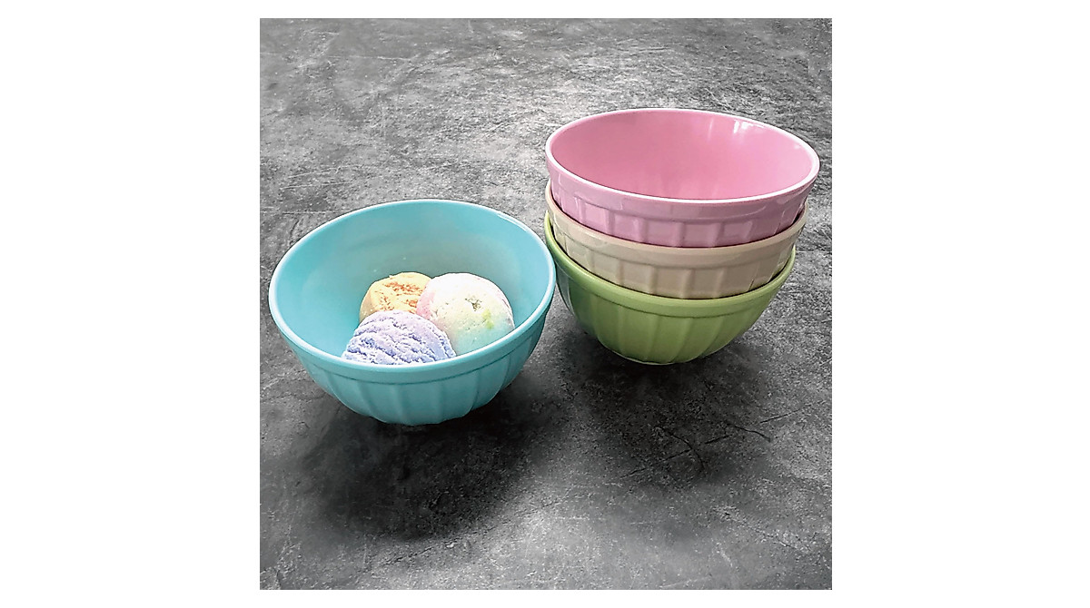 UPware 4-Piece Melamine Ice Cream Bowl Set