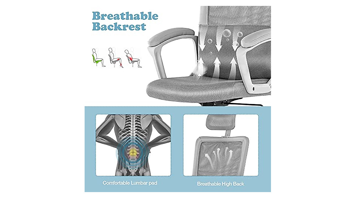 Ergonomic High Back Desk Chair with Lumbar Support