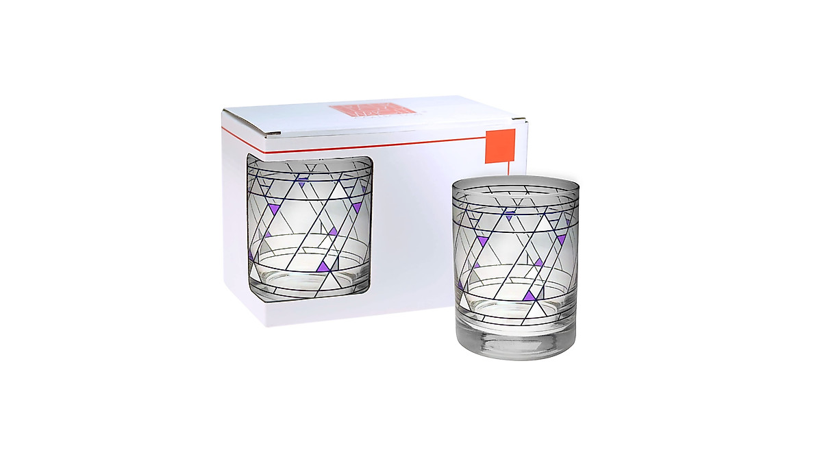 Culver Frank Lloyd Wright Double Old Fashioned Glasses — Set Of 2, 14 Oz, Waterlilies Design, Gift Boxed 2 thumbnail image