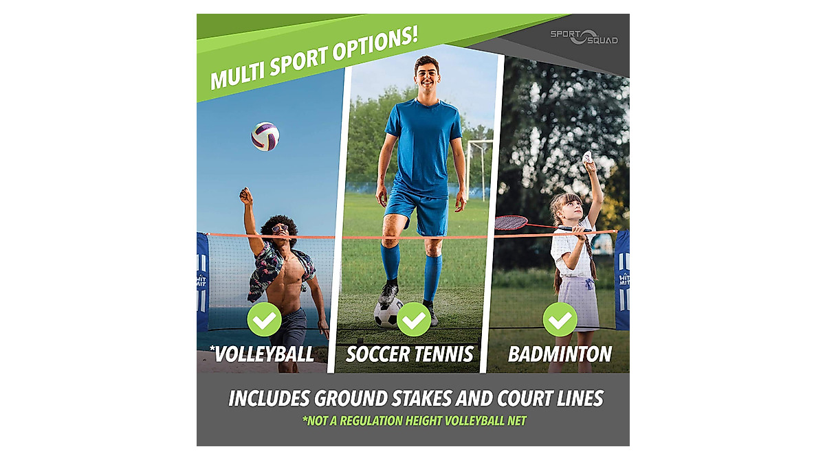HIT MIT Adjustable Multi-Sport Net for Indoor & Outdoor Play