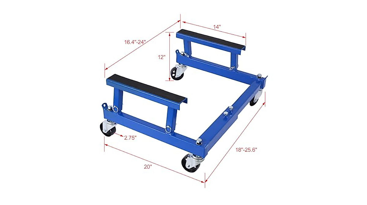Heavy-Duty Motorcycle Engine Cradle Dolly 1500lbs - Easy Maneuver ...