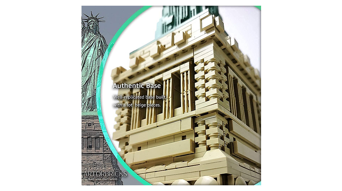 ArtorBricks Statue of Liberty Building Set - 1577 Pieces