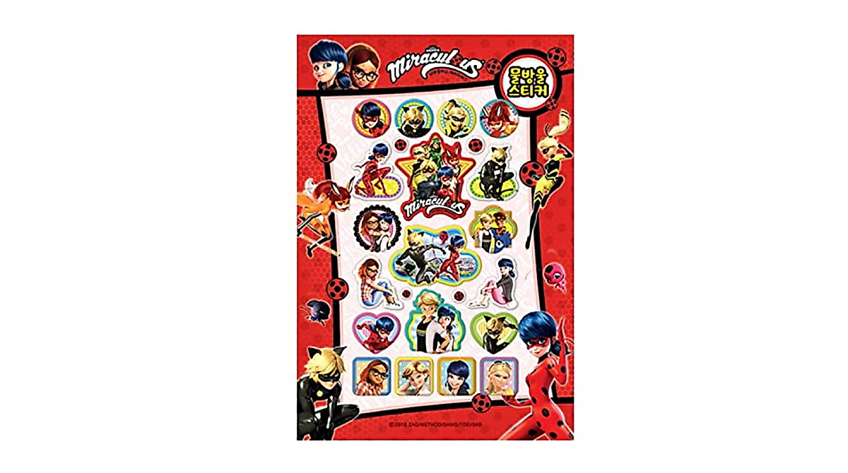 Miraculous Ladybug Sticker Book Collection - 6 Sheets of Fun Stickers