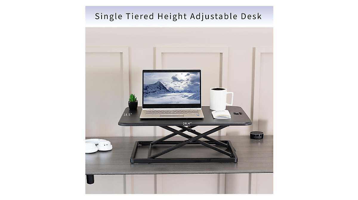 VIVO Ultra-Slim Adjustable Desk Riser for Ergonomic Work