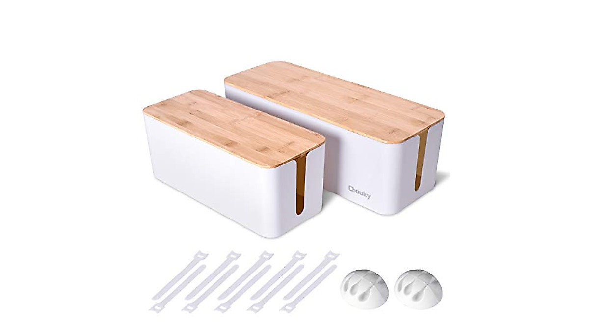 Large 2 Pack Cable Management Box - Organize Cords Today