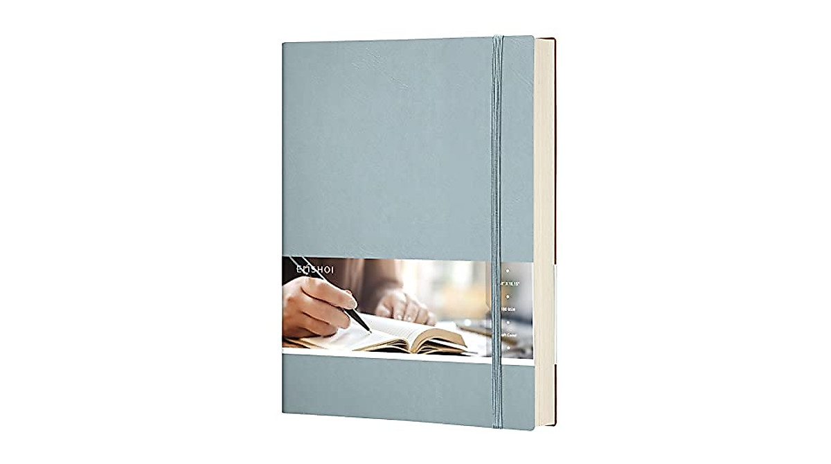 EMSHOI Leather Notebook B5 - Durable Journal with Sticky Notes