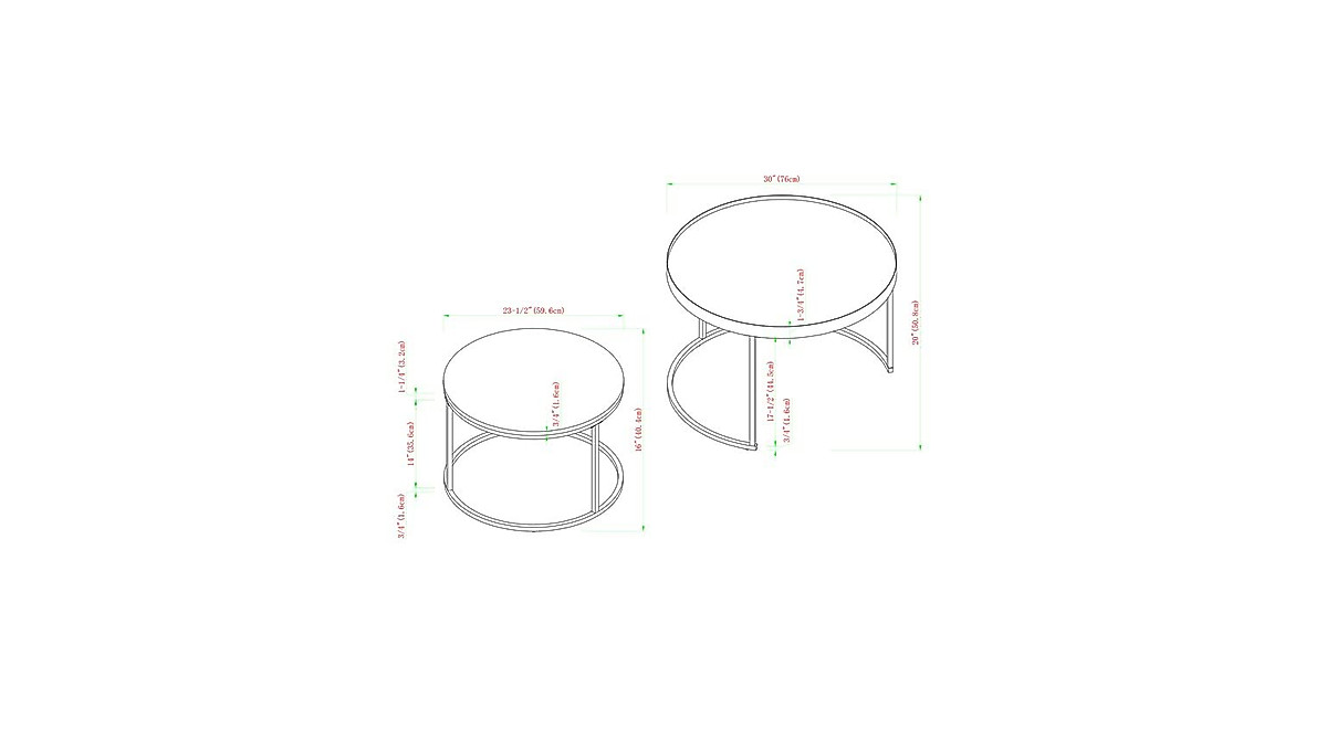 Walker Edison Nesting Coffee Tables – Rustic Oak Elegance