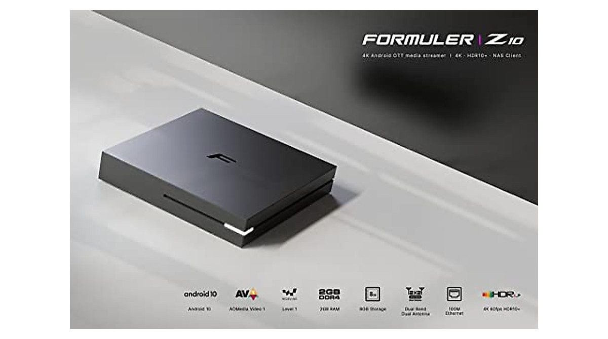 Formuler Z10 4K Android TV Box with Dual-Band WiFi & Bluetooth 5.0