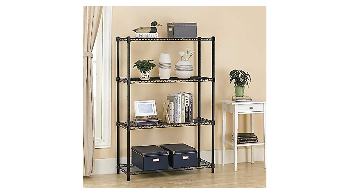 BestOffice 4-Tier Adjustable Metal Shelving Rack